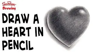 How to draw a heart in pencil - step by step instructions