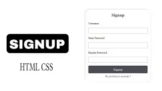 Signup page HTML CSS / JD Tutorial