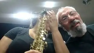 Oficina de Jazz Prof Luis Medina ( aprende do sax soprano minha primeira prática de conj. com o sax)