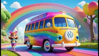 Color Songs For Kids Learn Colours &ndash; Magic Rainbow Bus Ride | Fun Learning Song for Toddlers |