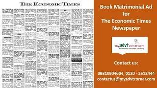 The Economic Times Matrimonial Advertisement
