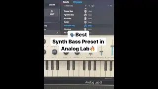 🗣 Best Synth Bass Preset in Analog Lab #ProducerTips