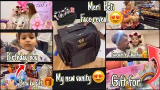 My new Makeup vanity 😍Hum Log gaye function mai aane Ke baad meri beti ka face reveal ￼🤭🥰🥰 