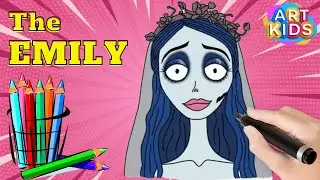 🔴HOW TO DRAW EMILY FROM CORPSE BRIDE | DRAW EMILY FOR KIDS | ART KIDS