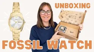 Fossil Watch Unboxing. Gold Scarlette Watch - 30% off now with Black Friday Sale! Gift For Her.