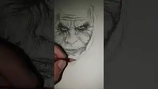 Hyper realistic drawing challenge (joker) subscribe for more videos