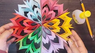 Make a Snowflake colorfully part-1 ❄️💛💜❤️🩵💚