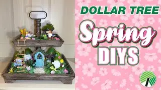 Spring Fairy Garden Tiered Tray DIYS & Finds