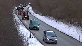 Bauernprotest am 08.01.2024 auf der B 76 bei Preetz