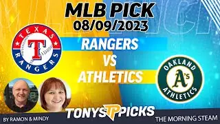 Texas Rangers vs Oakland Athletics 8/9/2023 FREE MLB Picks and Predictions on Morning Steam Show
