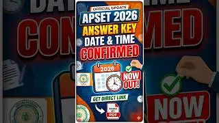 APSET Response Sheet Answer Key 2026 Date and Time Announced