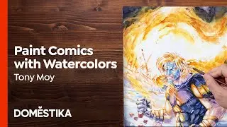 Watercolor Techniques for Comic Book Covers - Course by Tony Moy | Domestika English