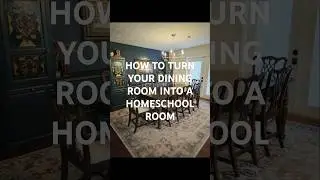 Dining room + Homeschool room #diy #homeschooling #homeschoolroomtour