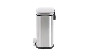 Amazon Basics Kitchen Rectangular Bin With Steel Bar Pedal Soft Closing Mechanism For Home and Offic