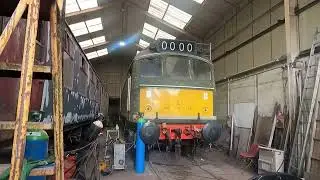 LMS Princess royal class stainer Pacific princess Margaret Rose being loaded at Butterley