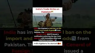 India banned all imports from Pakistan #shortsfeed #shorts