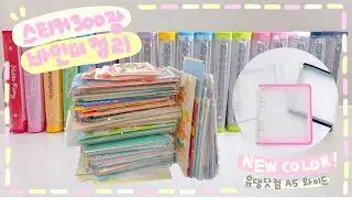 📚📚 1시간 넘는 역대급 분량의 바인더 정리 👊🏻 스티커 300장 언제 사모았니...? 🤣 유댕닷컴 A5 와이드 NEW COLOR  💗🤍🖤
