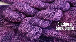Dyepot Weekly #414 - Glazing a Double Stranded Sock Blank with Acid Dyes