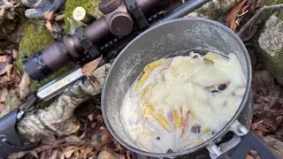 狩猟中にスープパスタ煮込んでコーヒー飲んでたらシカさんトコトコしてきたのでフレンドリーアピールをキメるだけの動画