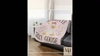 Personalized Minky Goose Baby Blanket: Soft Pink Nursery Decor Soft Pink Bedding Cozy Silly Goose...