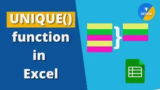 Excel UNIQUE function to remove duplicates dynamically