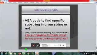 VBA code to find substring (text, numbers etc) in the string in Excel.