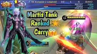 Martis Full Tank Ranked Carry - Best Build & Emblem Set 😱  | Mobile Legends: Bang Bang