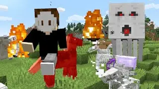 Minecraft, but every time you jump a random mob spawns...