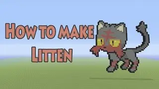 Minecraft Pixel Art Tutorial | How to make Litten (Pokemon Sun & Moon)