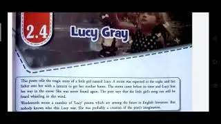 Lucy Gray | Poem | Class 8th | Chapter 2.4 | Hindi Explanations line by line by : Sadique