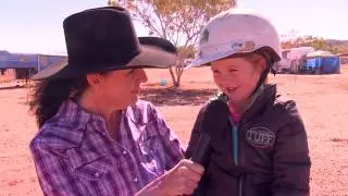 Pocket Rocket, Dekota Caban, and her trusty steed, Biscuit, won hearts | 2015 Mount Isa Rotary Rodeo