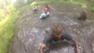 Ultimate Challenge Mud Run: Going Through First Mud Pit At Mud Run
