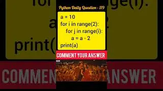 Python Daily Question - 119 #python #code #viral #youtubeshorts #shorts #short #youtube #code #india