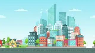 Cartoon City Road for background |  Animated background | no copyright