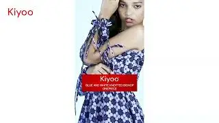 KIYOO BLUE AND WHITE KNOTTED BISHOP ONEPIECE | KIYOO CLOTHING | NEHARA FASHIONS