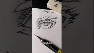 How to draw Gojo eye ✨#eyes #drawing #tutorial #howtodraw #art #gojo#jjk