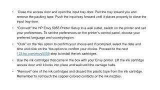 HP Envy 5055 Printer First-TIme Installation Guidance | 123.hp.com/envy5055