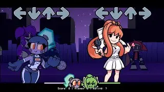 FNF Anne-droid and Monika Sing Armageddon Cover