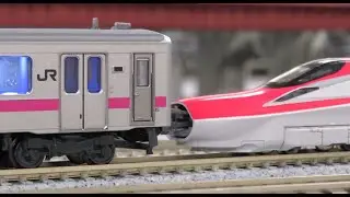 【併結】701系0番台 秋田色＋E6系 秋田新幹線こまち 併結運転 走行集 おとっきゅう6番線 2023.6.8