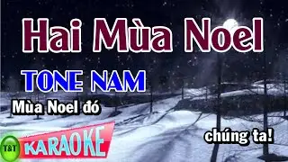 Karaoke Hai Mùa Noel Tone Nam |Thái Tài