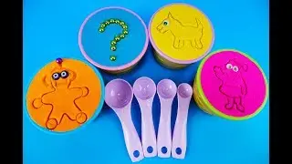 4 Colors Kinetic Sand Ice Cream Cups and Surprise Toys for kids