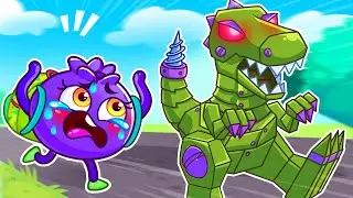 Run Away from Dino Robots! 🤖 🦖 💨 Kids Cartoons by Dip Dap Dop 🤪