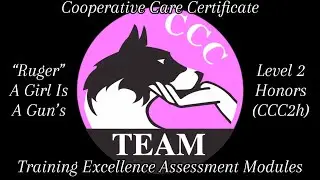 &ldquo;Ruger&rdquo; A Girl Is A Gun&rsquo;s Fenzi TEAM Cooperative Care Certificate Level 2 Honors (CCC2h)