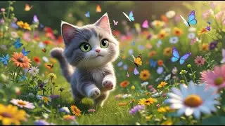 🐱🎶 Little Kitten Meow Meow Meow Song for Kids | 3D Animated Nursery Rhyme ✨