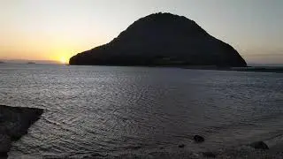 Takamoku Island (Amakusa Fuji) sunset, Hiai Beach, Kamiamakusa, Kumamoto, Kyushu, Japan (noisy!)