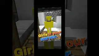 when a Girl join in your Minecraft server. part.2  your friend 🤡