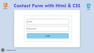 Simple HTML & CSS Form Tutorial | Fast & Easy 🔥 @CodeGeniusDev