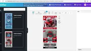 How to make a Ohio State Buckeyes Birthday Ticket Invitation step by step on www.bobotemp.com