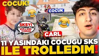 11 YAŞINDA SKS Yİ OTO KULLANAN &Ccedil;OCUKLA VS ATTIM!  ( SKS İLE TROLLEDİM! 😂 ) - PUBG Mobile