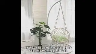 CCTRO Hammock Chair Macrame Swing,Boho Style Rattan Chair Hanging Macrame Hammock